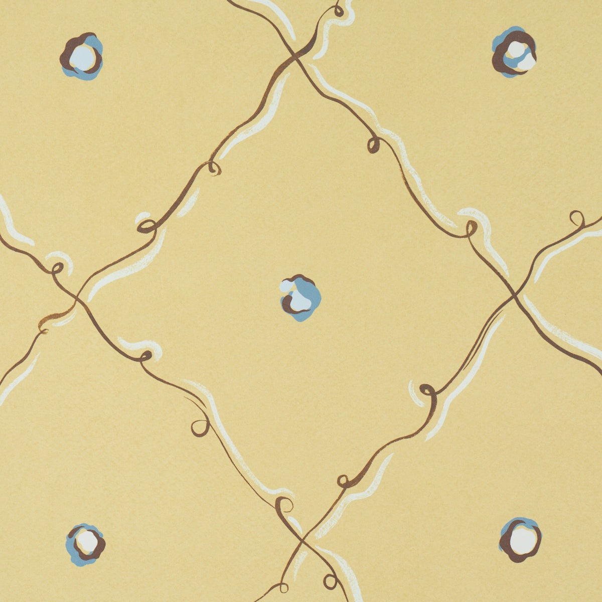 Schumacher 5017373 COLETTE in LIGHT YELLOW Wallpaper - BACKD