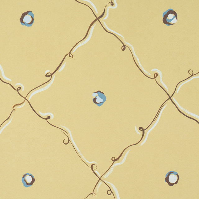 Schumacher 5017373 COLETTE in LIGHT YELLOW Wallpaper - BACKD