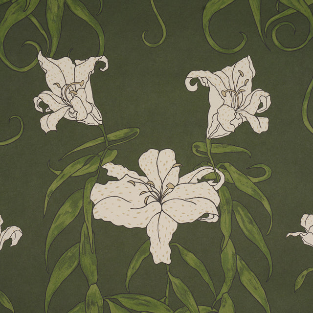 Schumacher 5017380 LADY LILITH in OLIVE Wallpaper - BACKDROP