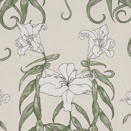 Schumacher 5017381 LADY LILITH in OFF WHITE Wallpaper - BACK