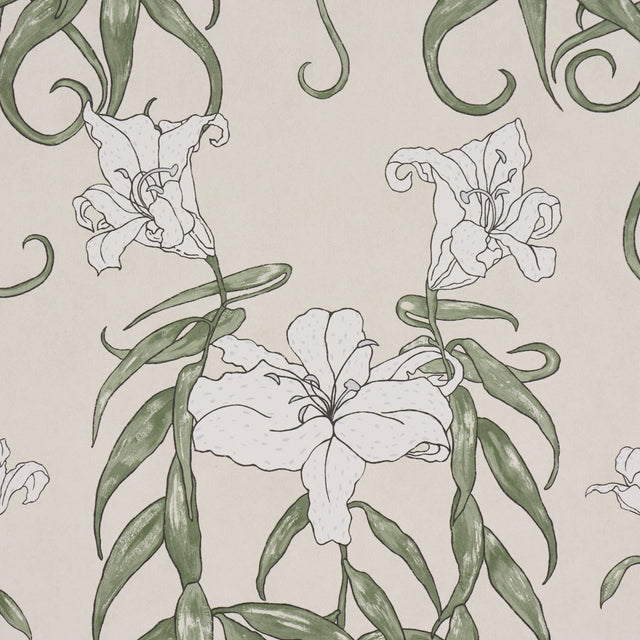 Schumacher 5017381 LADY LILITH in OFF WHITE Wallpaper - BACK