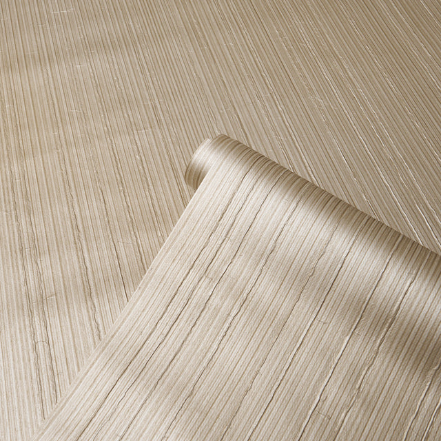 Schumacher 5017471 RIMINI RIB VINYL in CHAMPAGNE Wallpaper -