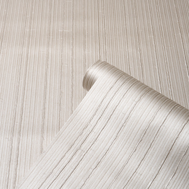 Schumacher 5017472 RIMINI RIB VINYL in PEARL Wallpaper - SCH