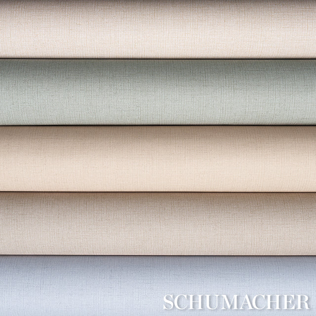Schumacher 5017491 BANBRIDGE LINEN VINYL in FLAX Wallpaper -