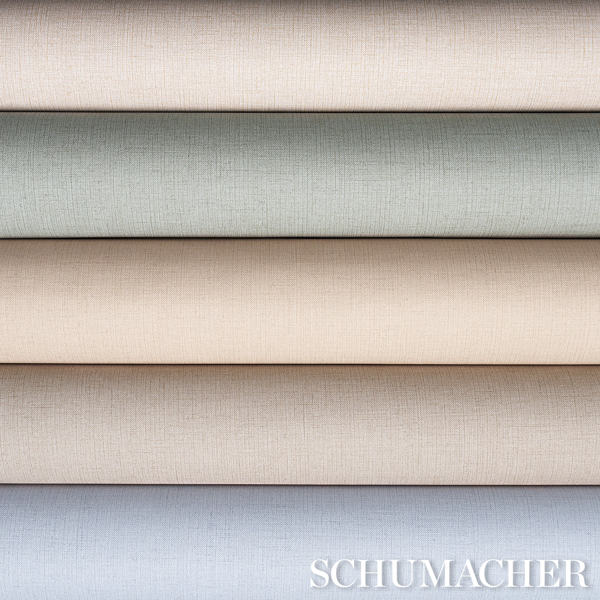Schumacher 5017493 BANBRIDGE LINEN VINYL in MINERAL Wallpape