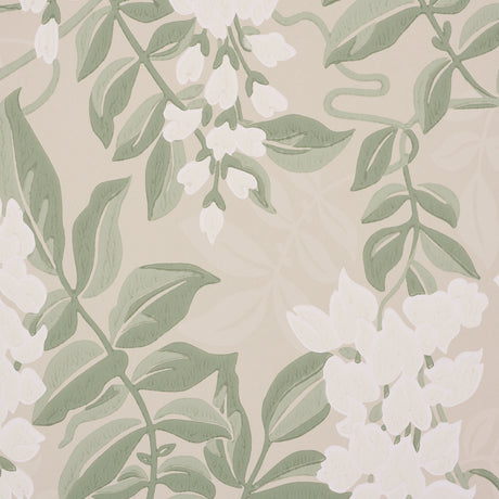 Schumacher 5017530 LUCIA WISTERIA in SAGE Wallpaper - SCHUMA
