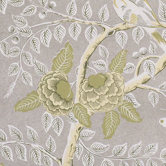 Schumacher 5017542 TOLE BIRD in SPRING Wallpaper - SCHUMACHE