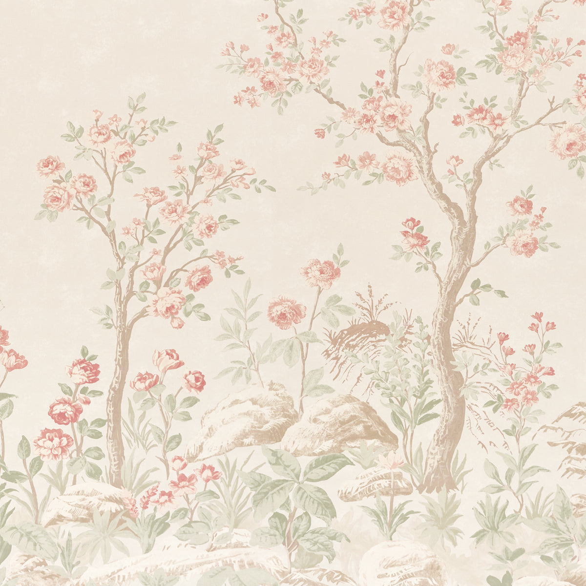 Schumacher 5017550 CHARLOTTE'S GARDEN 2 PANEL SET in PETAL W