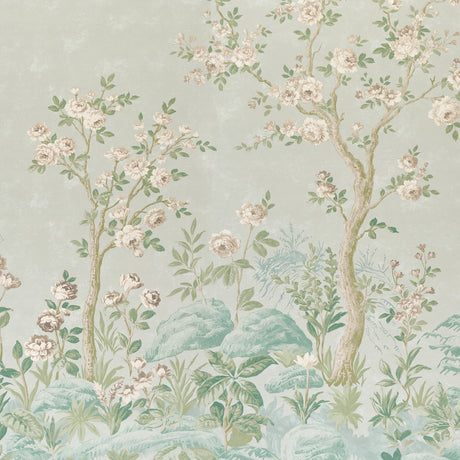 Schumacher 5017551 CHARLOTTE'S GARDEN 2 PANEL SET in CELADON