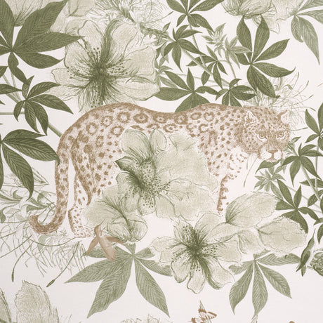 Schumacher 5017570 NOCTURNUM in IVORY & OLIVE Wallpaper - KA