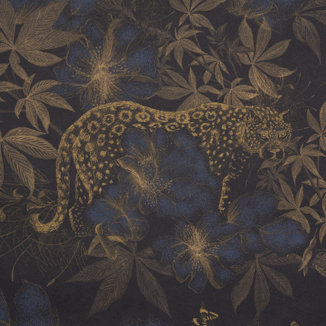 Schumacher 5017571 NOCTURNUM in INDIGO & OCHRE Wallpaper - K