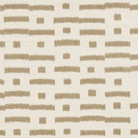 Schumacher 5017592 ABSTRACT IKAT SISAL in TAUPE Wallpaper - 