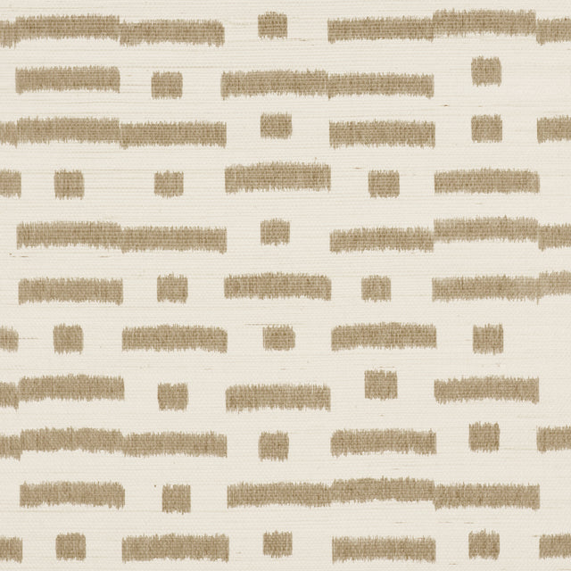 Schumacher 5017592 ABSTRACT IKAT SISAL in TAUPE Wallpaper - 