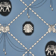 Schumacher 5017841 EDITH in BLUE Wallpaper - BACKDROP