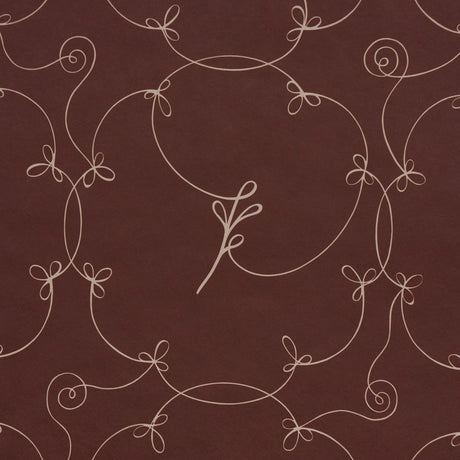 Schumacher 5017850 BRODERIE in BORDEAUX Wallpaper - BACKDROP