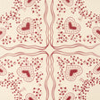Schumacher 5017861 GARDEN OF HEARTS in RED Wallpaper - BACKD