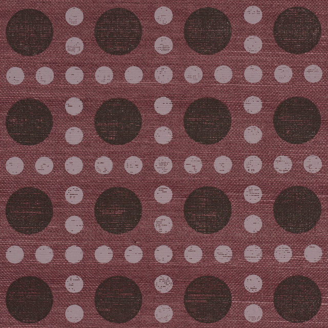 Schumacher 5017872 PUNTINI SISAL in PLUM Wallpaper - BACKDRO