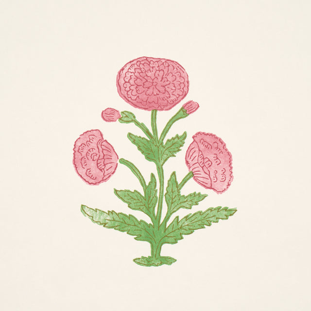 Schumacher 5017980 POPPY PRINT in ROSE & GRASS Wallpaper - P
