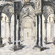 Schumacher 5018110 PALAZZO 4 PANEL SET in ANTIQUE BLUE Wallp