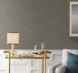 York 5018 Tabby Weave Texture Grey Wallpaper