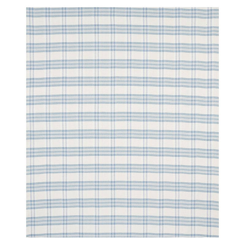 Schumacher Check Rustique Sky Fabric
