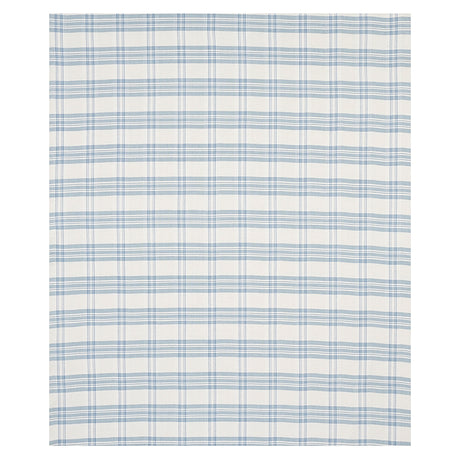 Schumacher Check Rustique Sky Fabric