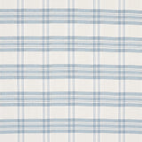 Schumacher Check Rustique Sky Fabric