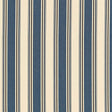 Schumacher Loren Stripe Marine Fabric - Eade's Wallpaper