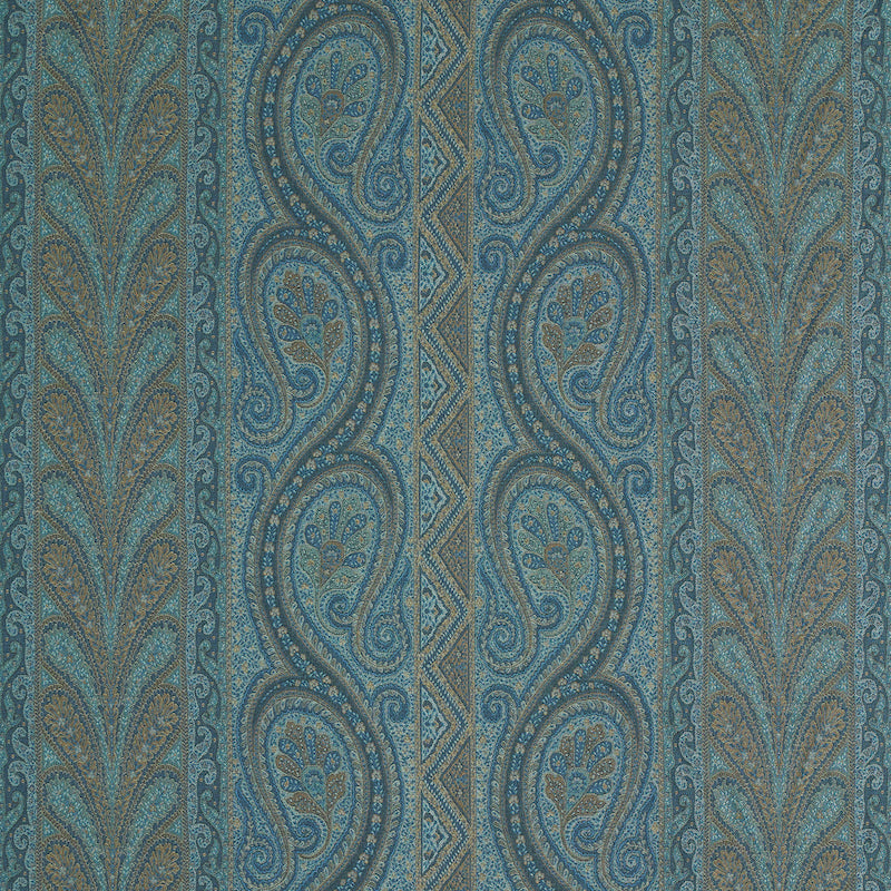 Schumacher Chatelaine Paisley Blue Fabric