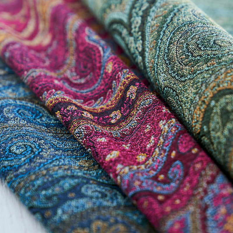 Schumacher Chatelaine Paisley Magenta Fabric