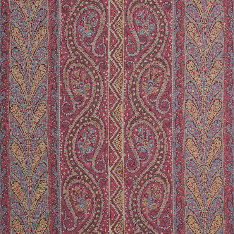 Schumacher Chatelaine Paisley Magenta Fabric