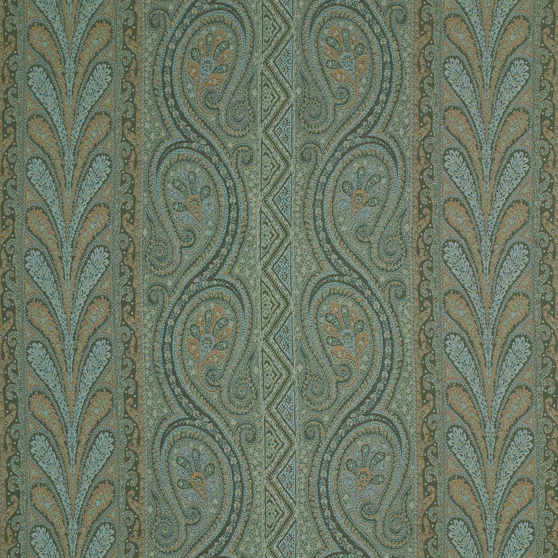Schumacher Chatelaine Paisley Jade Fabric