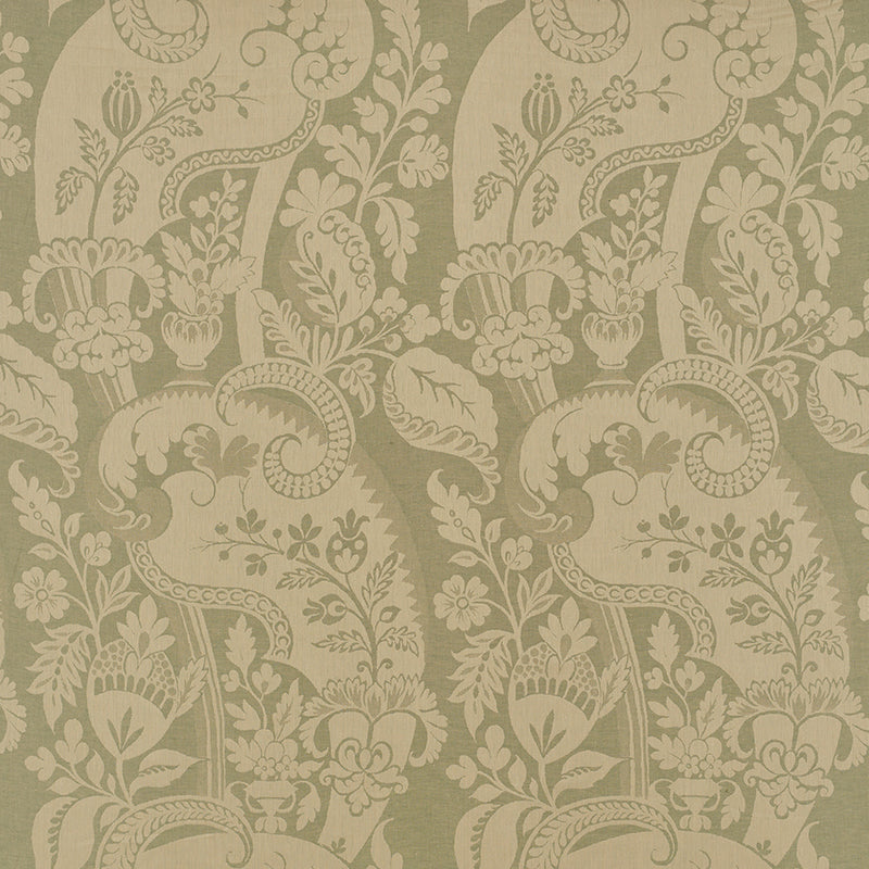 Schumacher 51902 TELA DAMASCO in AQUA Fabric - DAMASCO