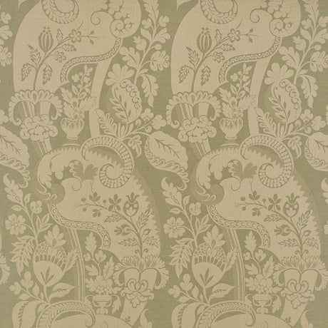 Schumacher 51902 TELA DAMASCO in AQUA Fabric - DAMASCO