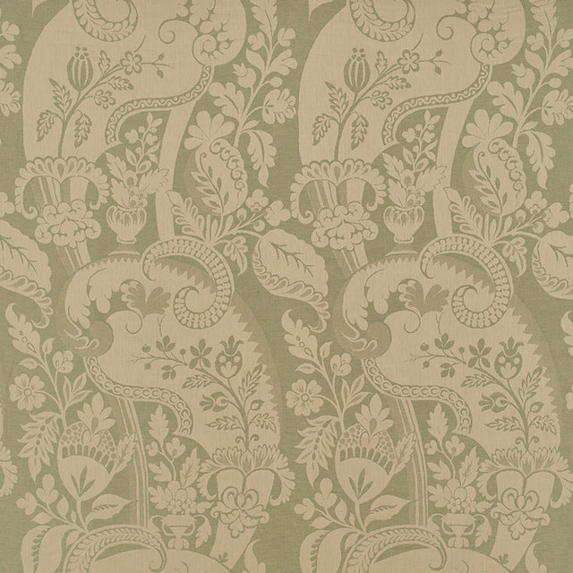 Schumacher 51902 TELA DAMASCO in AQUA Fabric - DAMASCO