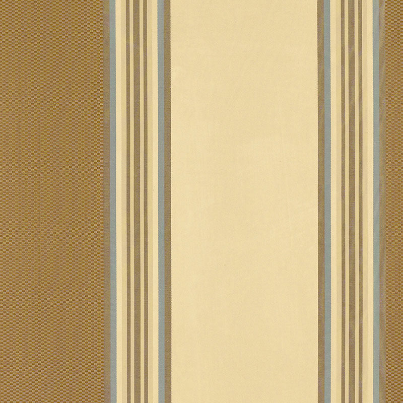 Schumacher Ava Silk Stripe Mocha Fabric