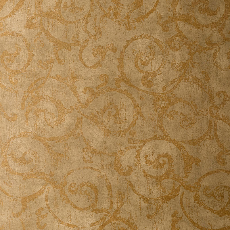 Schumacher Bernini Scroll Brushwood Wallpaper