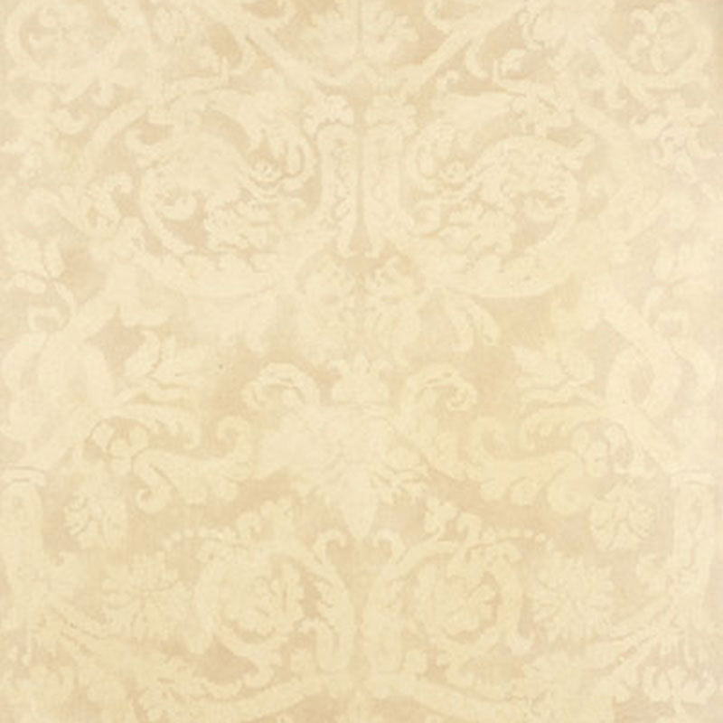 Schumacher Pontine Damask Bone Wallpaper - Eade's Wallpaper