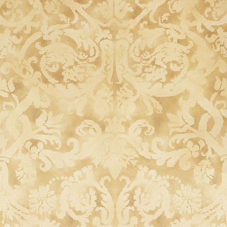 Schumacher Pontine Damask Granite Wallpaper - Eade's Wallpaper