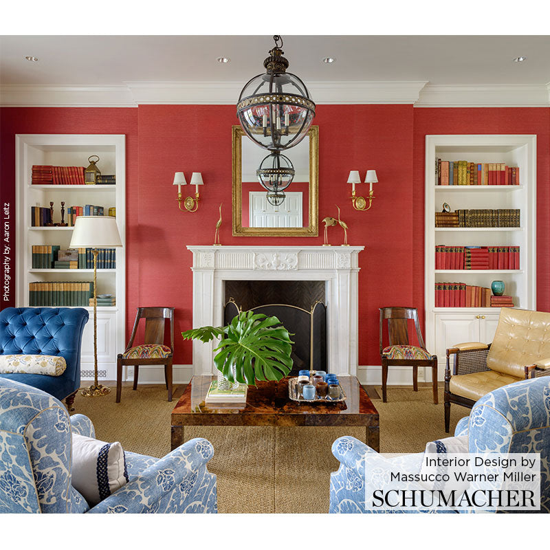 Schumacher Osan Sisal Dark Camel Wallpaper - Eade's Wallpaper