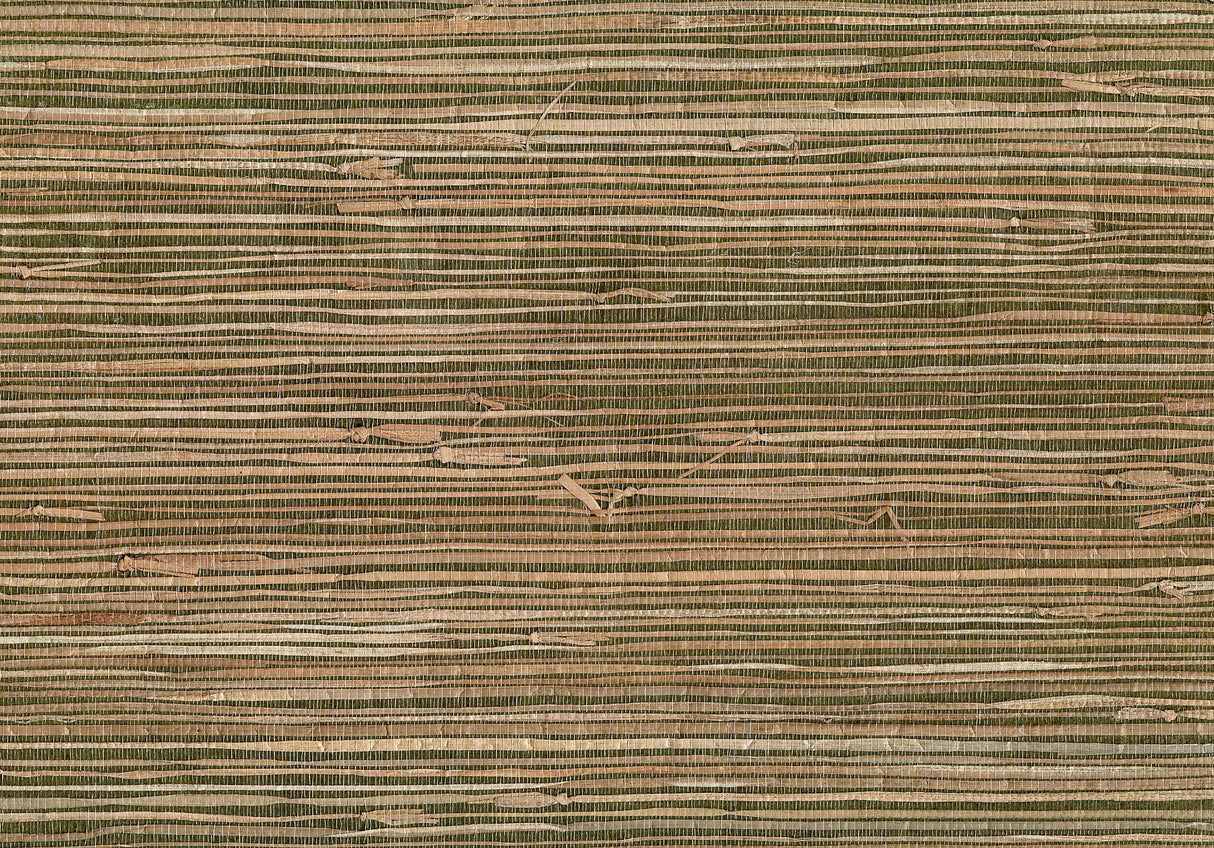 Kenneth James 53-65616 Mai Khaki Grasscloth Wallpaper