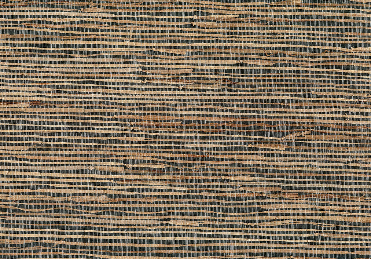 Kenneth James 53-65619 Masami Grey Grasscloth Wallpaper