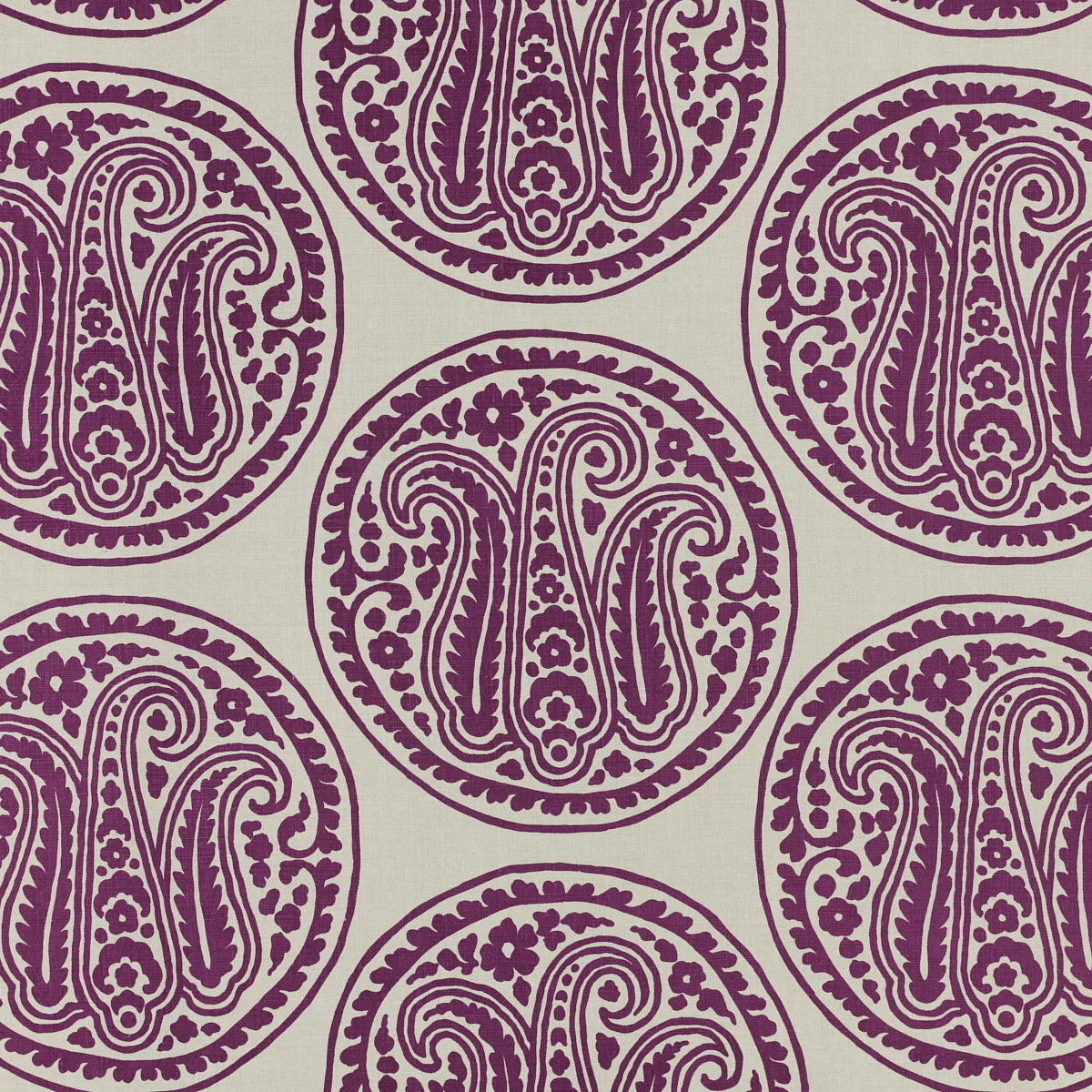 Schumacher 536N27 MIRA BY RAOUL in EGGPLANT Fabric - RAOUL T