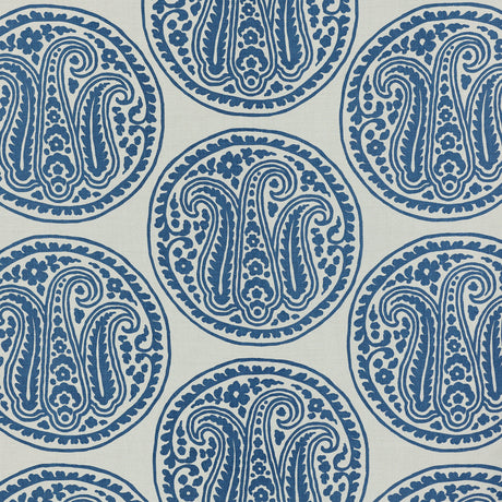 Schumacher 536N59 MIRA BY RAOUL in INDIGO Fabric - RAOUL TEX