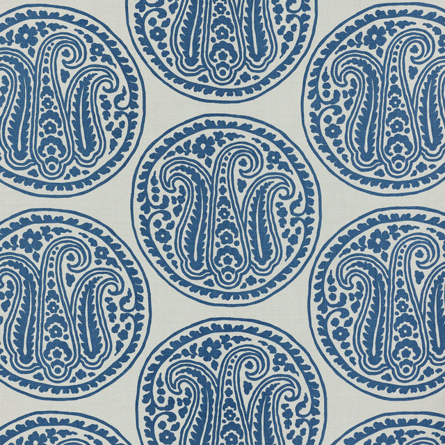 Schumacher 536N59 MIRA BY RAOUL in INDIGO Fabric - RAOUL TEX