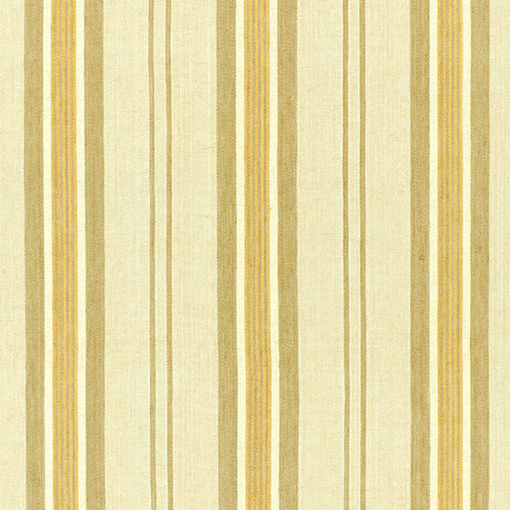 Schumacher Sagaponic Linen Stripe Driftwood Fabric - Eade's Wallpaper