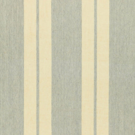 Schumacher Topsail Linen Stripe Sky Blue Fabric - Eade's Wallpaper