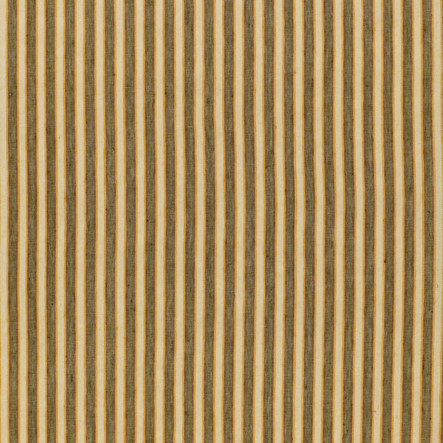 Schumacher Wainscott Linen Stripe Azure Fabric - Eade's Wallpaper