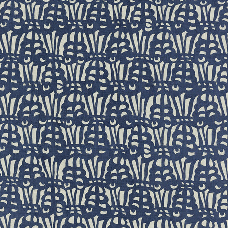 Schumacher 545N59 BRUNO in INDIGO Fabric - RAOUL TEXTILES