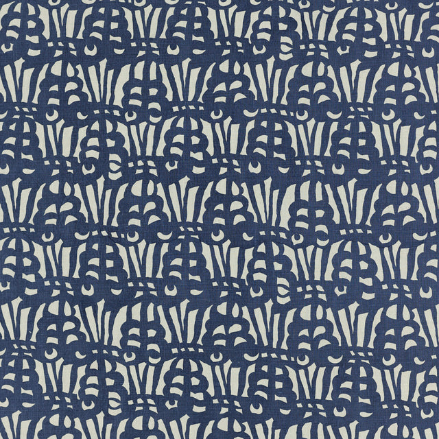 Schumacher 545N59 BRUNO in INDIGO Fabric - RAOUL TEXTILES